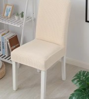 6 Pcs Cream Color Honeycomb Chair Cover